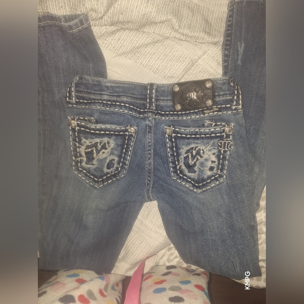 Miss Me Embellished Blue Boot Cut Jeans